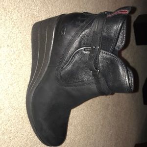 Ugg Black Wedge Booties Size 8